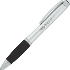 Evantide Light-Up Logo Stylus Twist Pen - Silver - 24 hr