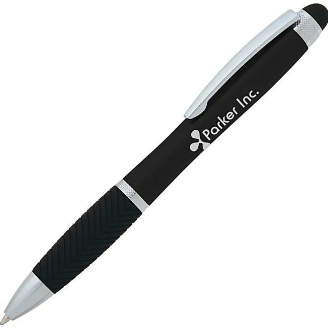 Evantide Light-Up Logo Stylus Twist Pen - Metallic - 24 hr