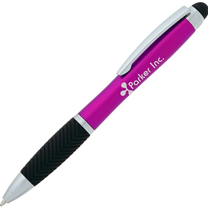 Evantide Light-Up Logo Stylus Twist Pen - Metallic - 24 hr