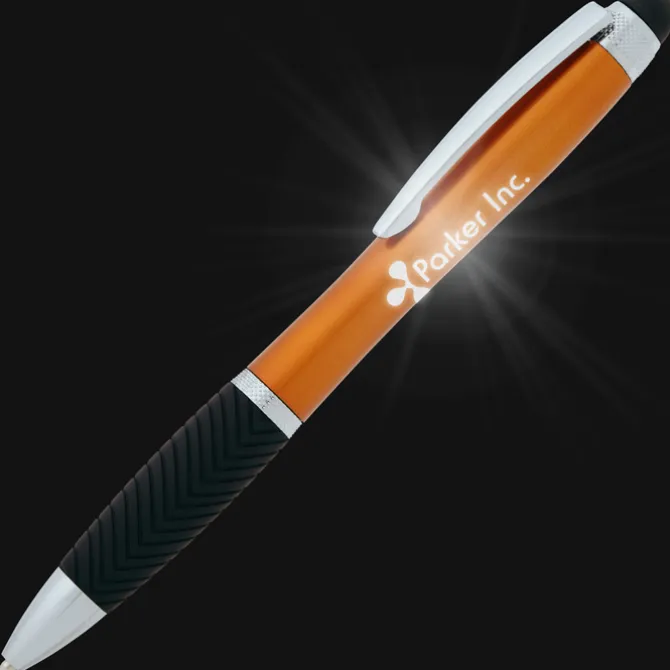 Evantide Light-Up Logo Stylus Twist Pen - Metallic - 24 hr