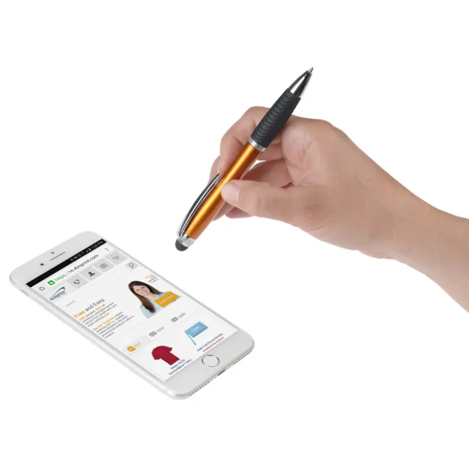 Evantide Light-Up Logo Stylus Twist Pen - Metallic - 24 hr