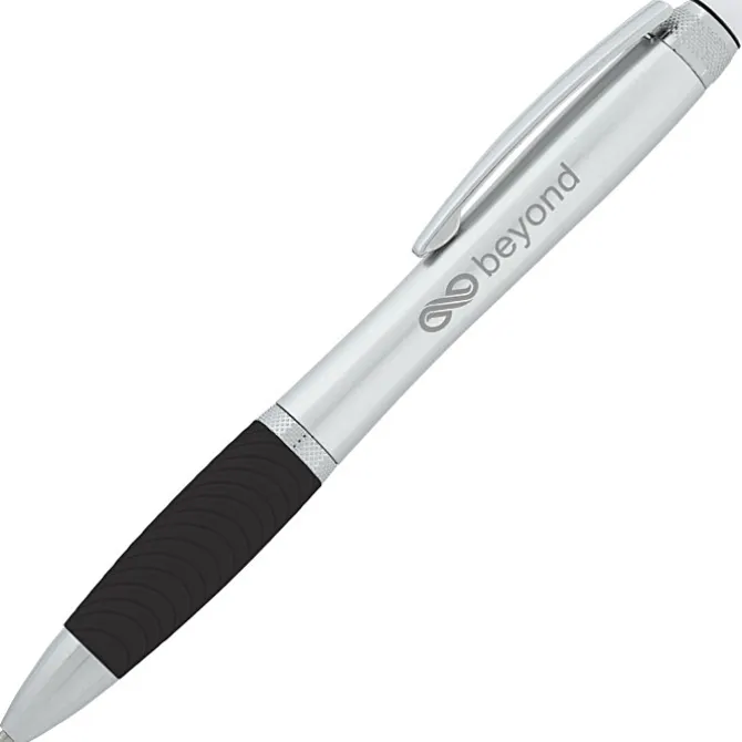 Evantide Light-Up Logo Stylus Twist Pen - Silver