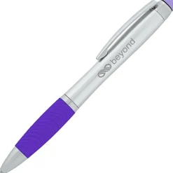 Evantide Light-Up Logo Stylus Twist Pen - Silver
