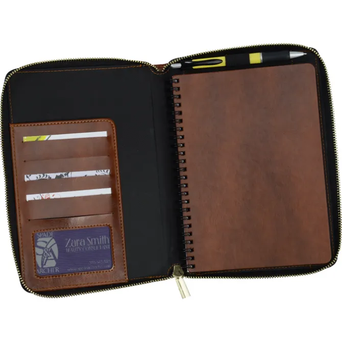 Fabrizio RFID Zip Portfolio Notebook