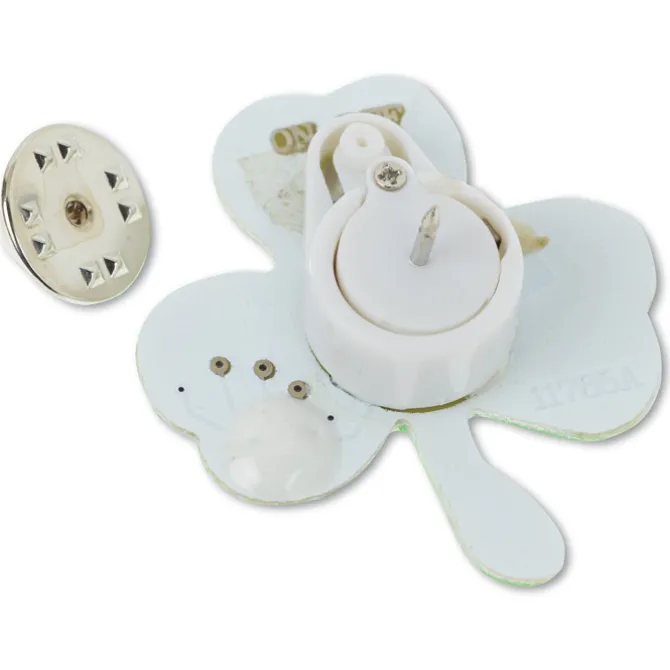 Flashing Shamrock Pin