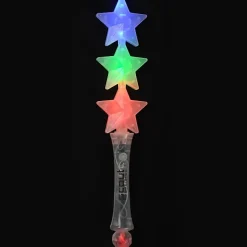 Flashing Star Wand - Blue, Green & Red - 24 hr