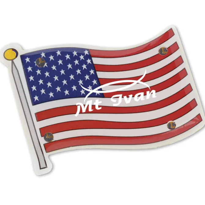 Flashing USA Flag Pin