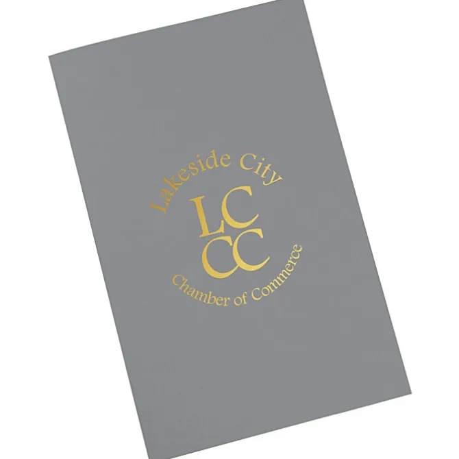Foil Stamped Legal Pocket Folder - Linen