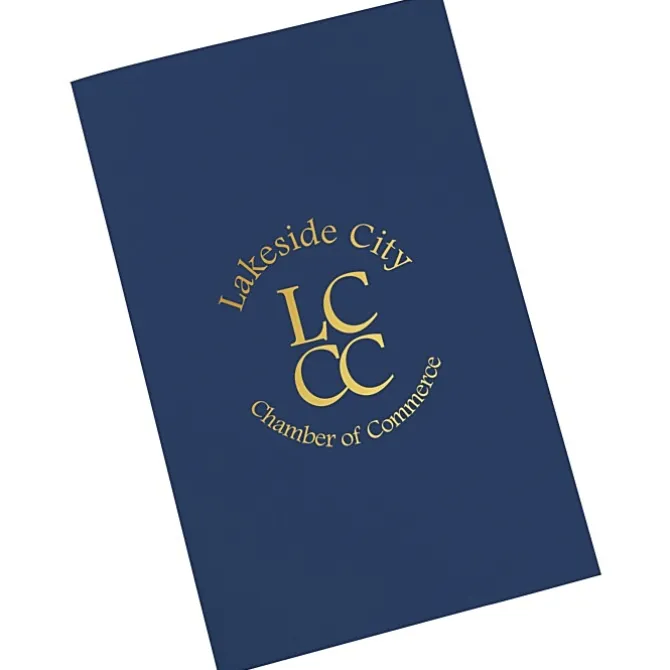 Foil Stamped Legal Pocket Folder - Linen
