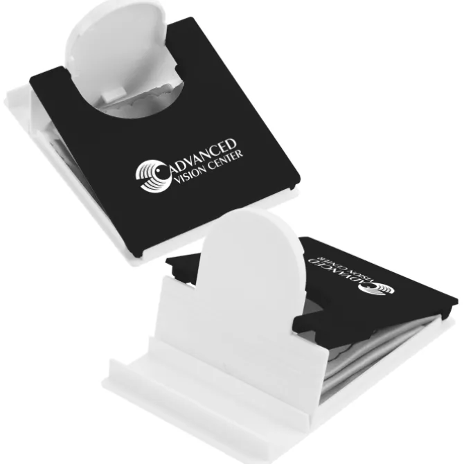 Fold Flat Phone Stand with Microfiber Cloth