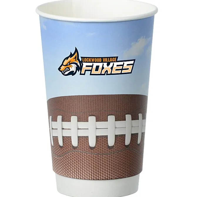 Football Full Color Insulated Paper Cup - 16 oz.