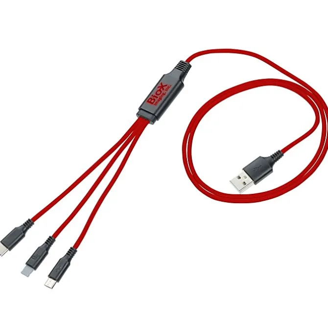 3-foot Metallic Charging Cable - Light-Up Logo
