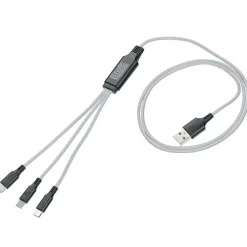 3-foot Metallic Charging Cable - Light-Up Logo