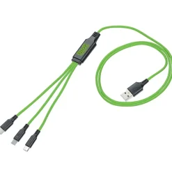 3-foot Metallic Charging Cable - Light-Up Logo