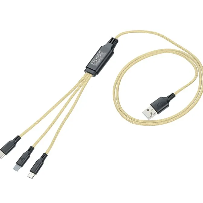 3-foot Metallic Charging Cable - Light-Up Logo