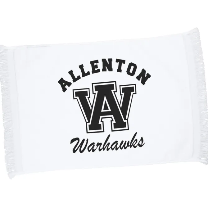 Fringed Velour Spirit Towel - 11 inches x 18 inches - White