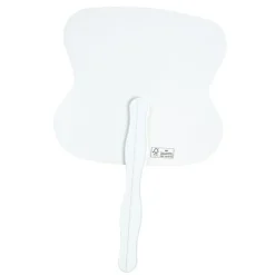 Full Color Hand Fan with Plastic Handle - Hourglass
