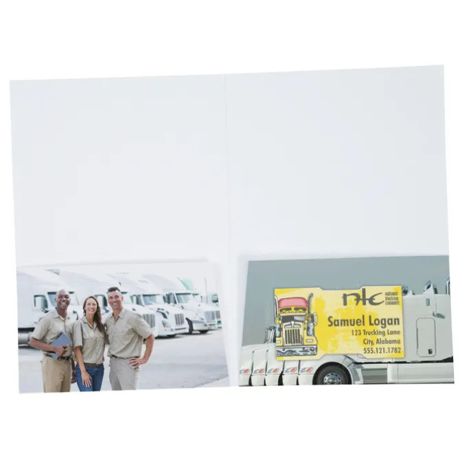 Full Color Paper Two-Pocket Mini Folder - 8 3/4 inches x 6 inches