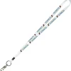 Full Color Ribbon Lanyard - 5/8 inches - 34 inches - Snap with Metal Bulldog Clip