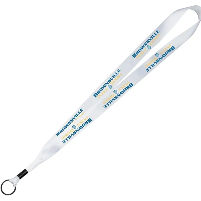 Full Color Ribbon Lanyard - 7/8 inch - 36 inches - Metal Split Ring