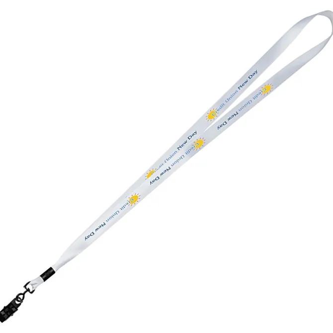 Full Color Ribbon Lanyard - 5/8 inch - 36 inches - Metal Bulldog Clip