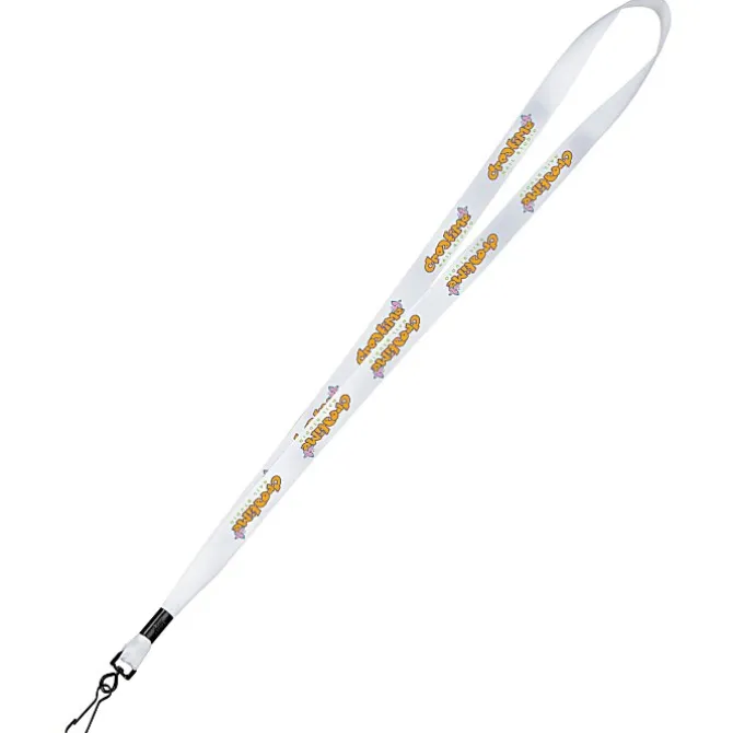 Full Color Ribbon Lanyard - 5/8 inches - 32 inches - Metal Swivel Snap Hook