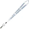 Full Color Ribbon Lanyard - 7/8 inch - 34 inches - Snap with Metal Bulldog Clip