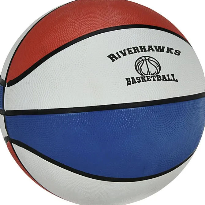 Full Size Rubber Basketball - Red, White & Blue
