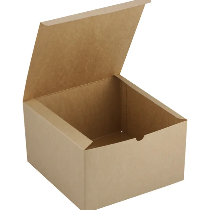 Gift Box - 10 inches x 10 inches x 6 inches - Natural Kraft