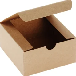 Gift Box - 4 inches x 4 inches x 2 inches - Natural Kraft