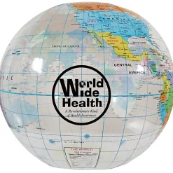 Globe Beach Ball - Clear - 16 inches