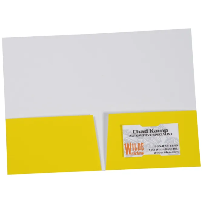 Gloss Paper Two-Pocket Mini Folder - 8 3/4 inches x 6 inches