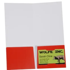 Gloss Paper Two-Pocket Mini Folder - 9 inches x 4 inches