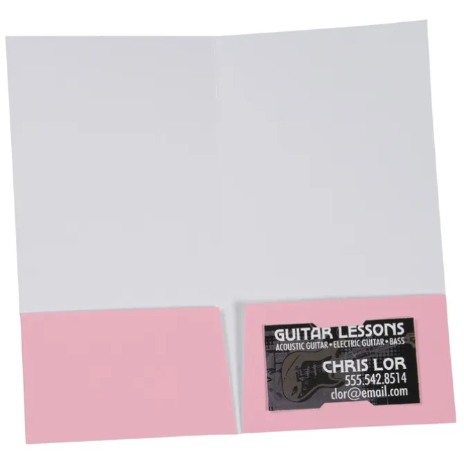 Gloss Paper Two-Pocket Mini Folder - 9 1/2 inches x 5 inches