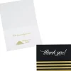Gold Stripes Thank You Card