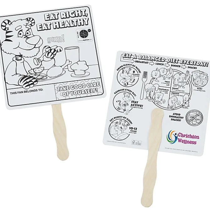 Good Nutrition Coloring Hand Fan