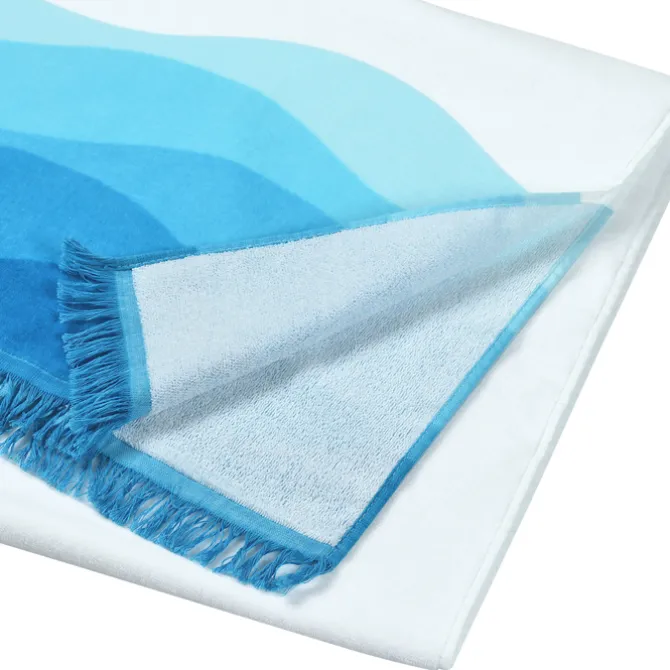 Gradient Edge Velour Beach Towel