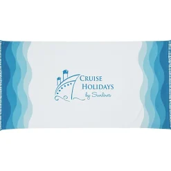 Gradient Edge Velour Beach Towel