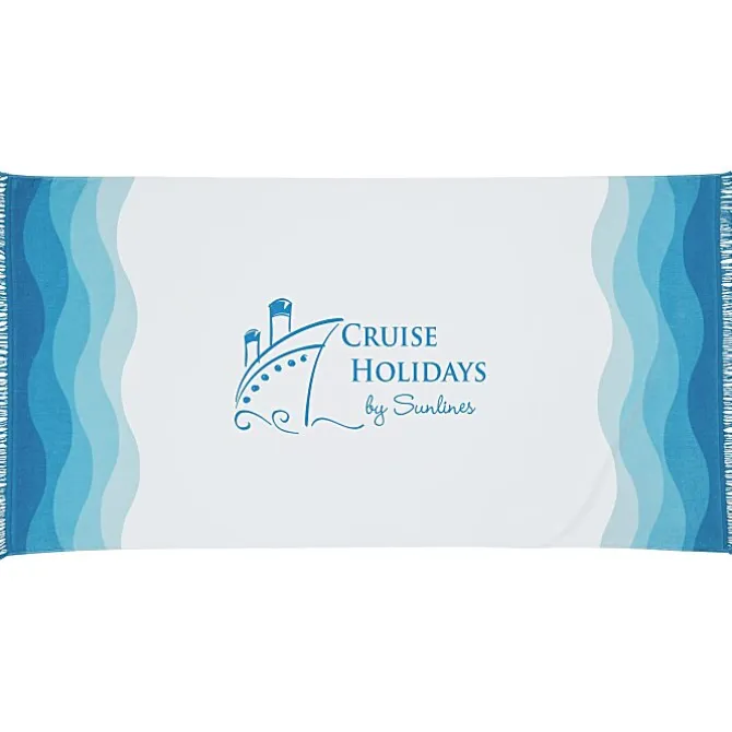 Gradient Edge Velour Beach Towel