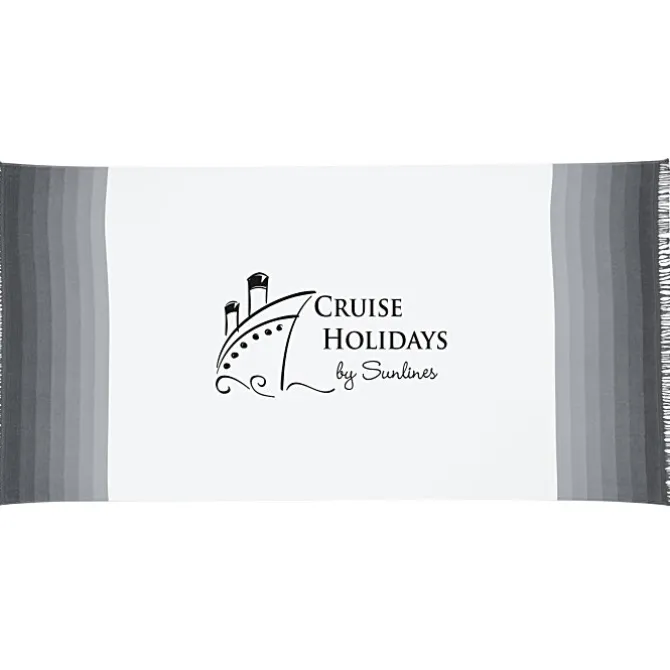 Gradient Edge Velour Beach Towel