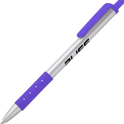 Grip Click Pen - Silver - 24 hr