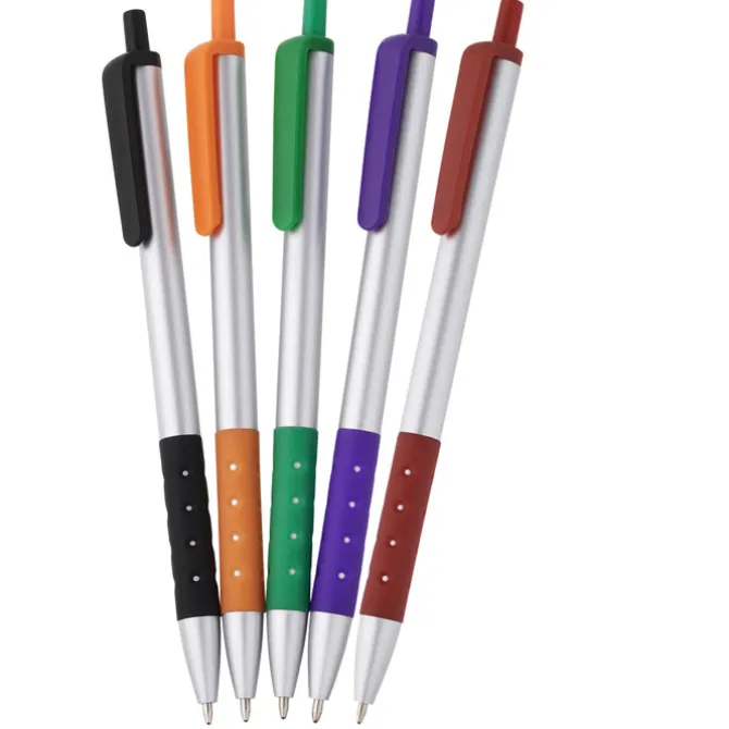 Grip Click Pen - Silver - 24 hr