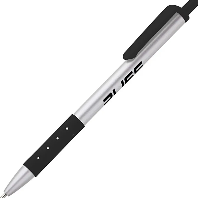 Grip Click Pen - Silver - 24 hr