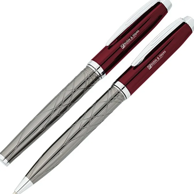 Guillox Nine Twist Metal Pen & Rollerball Pen Set with Gift Package