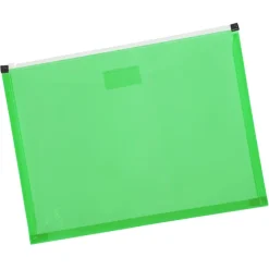 Gussetted Zip Envelope with Front Pocket