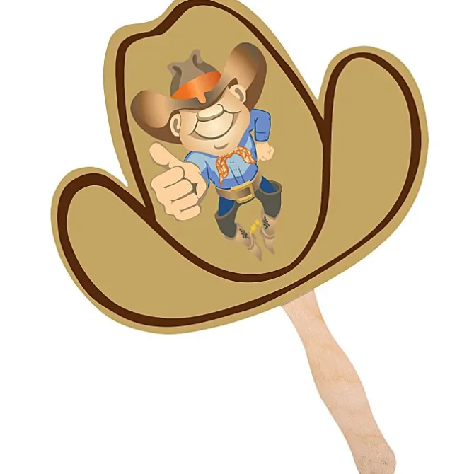 Hand Fan - Cowboy Hat - Full Color