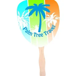 Hand Fan - Palm Leaf - Full Color