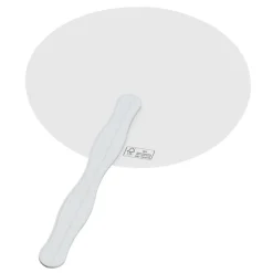 Hand Fan with Plastic Handle - Round