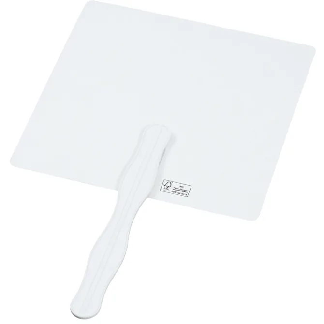 Hand Fan with Plastic Handle - Square