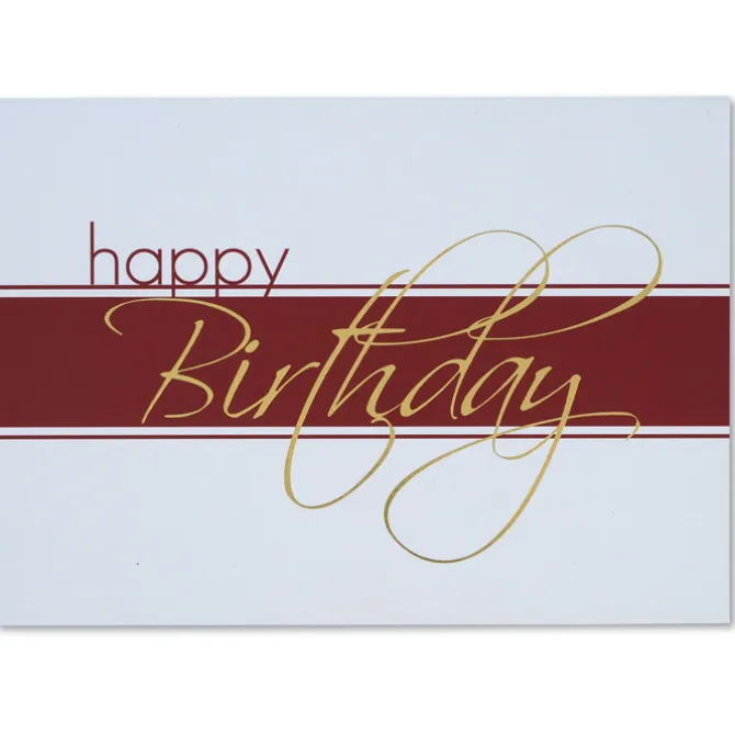 Happy Birthday Stripe Greeting Card